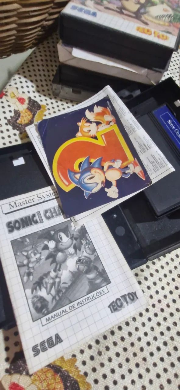 Sonic chaos master system caixa manual zerado - Jogos de Vídeo