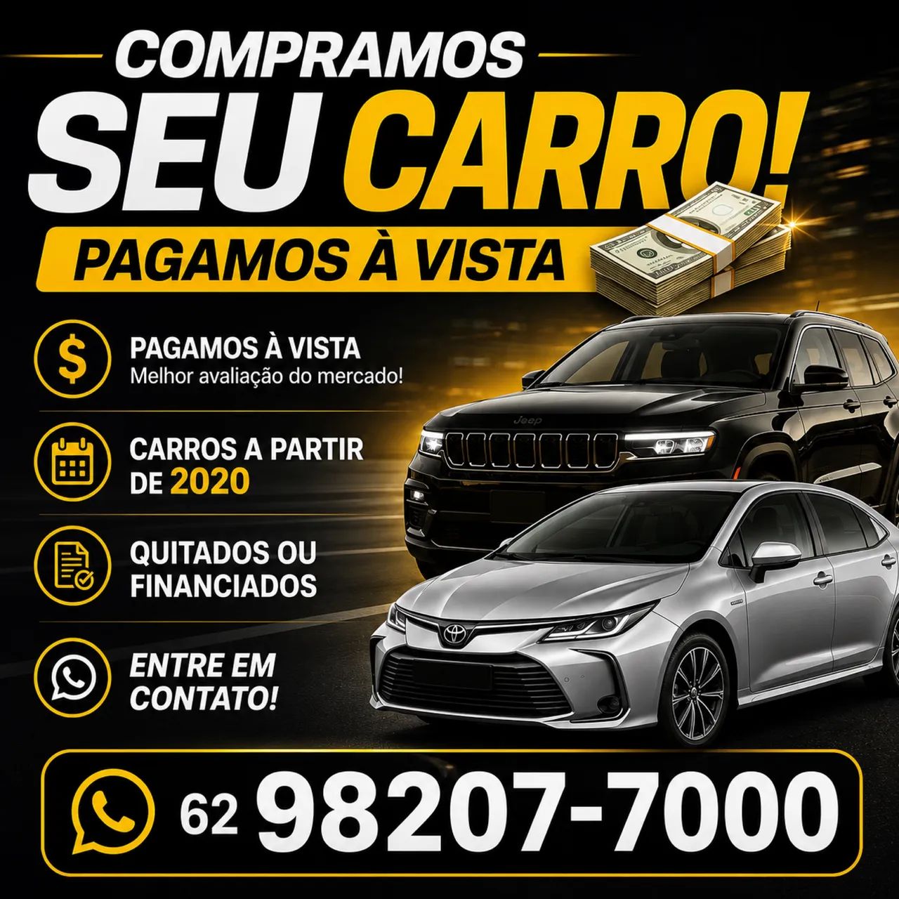 Compramos seu carro pagamos a vista 