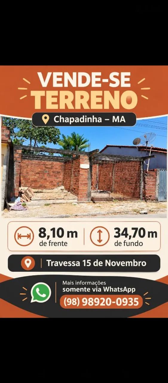 Terreno no centro de chapadinha 