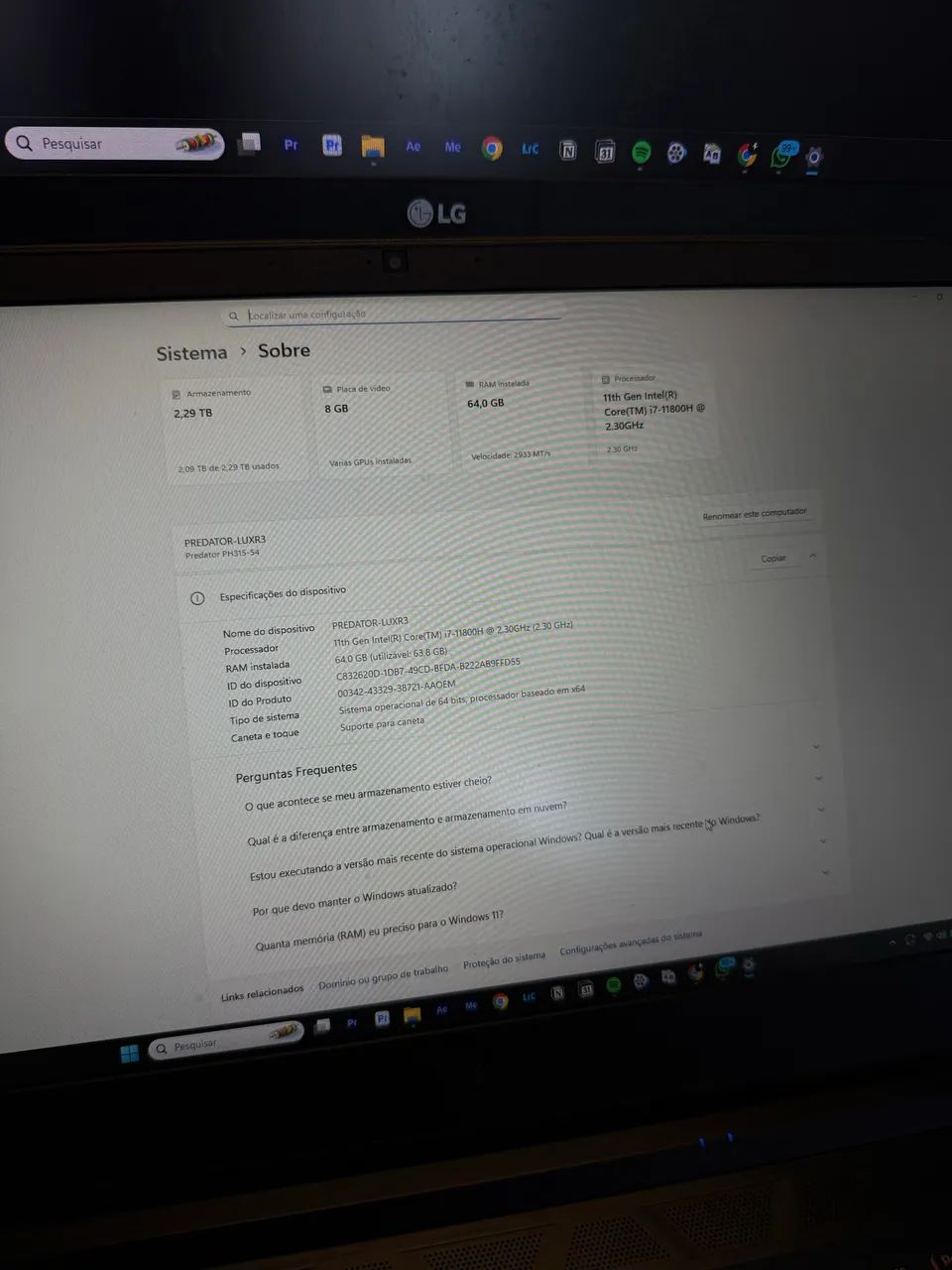 Predator Helios 300 - 64g de RAM - Foto 4