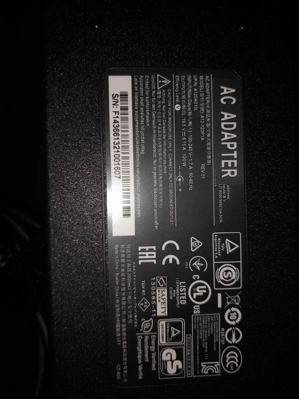 Fonte de notebook MSI 5.5mm*2.5mm - Foto 2