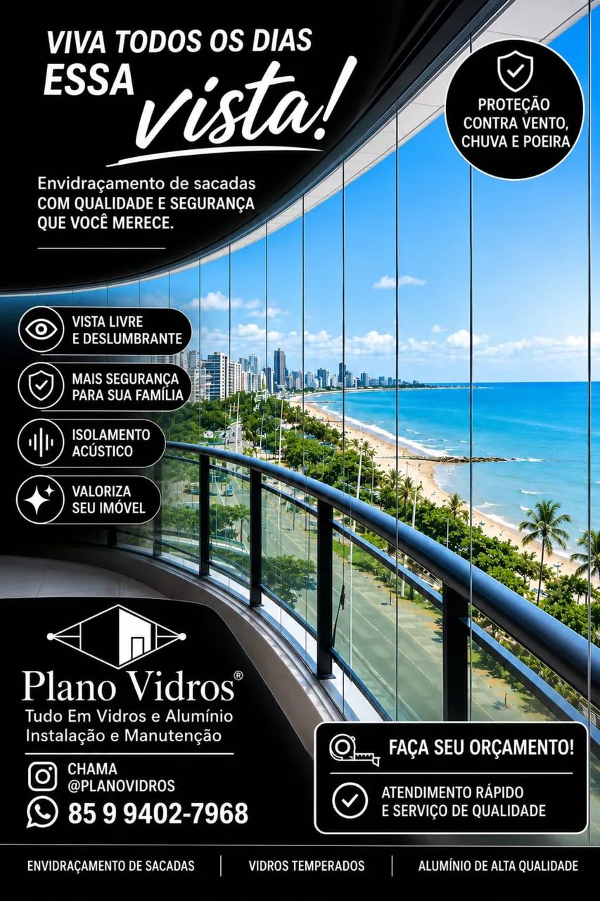 Cortinas de vidro. 