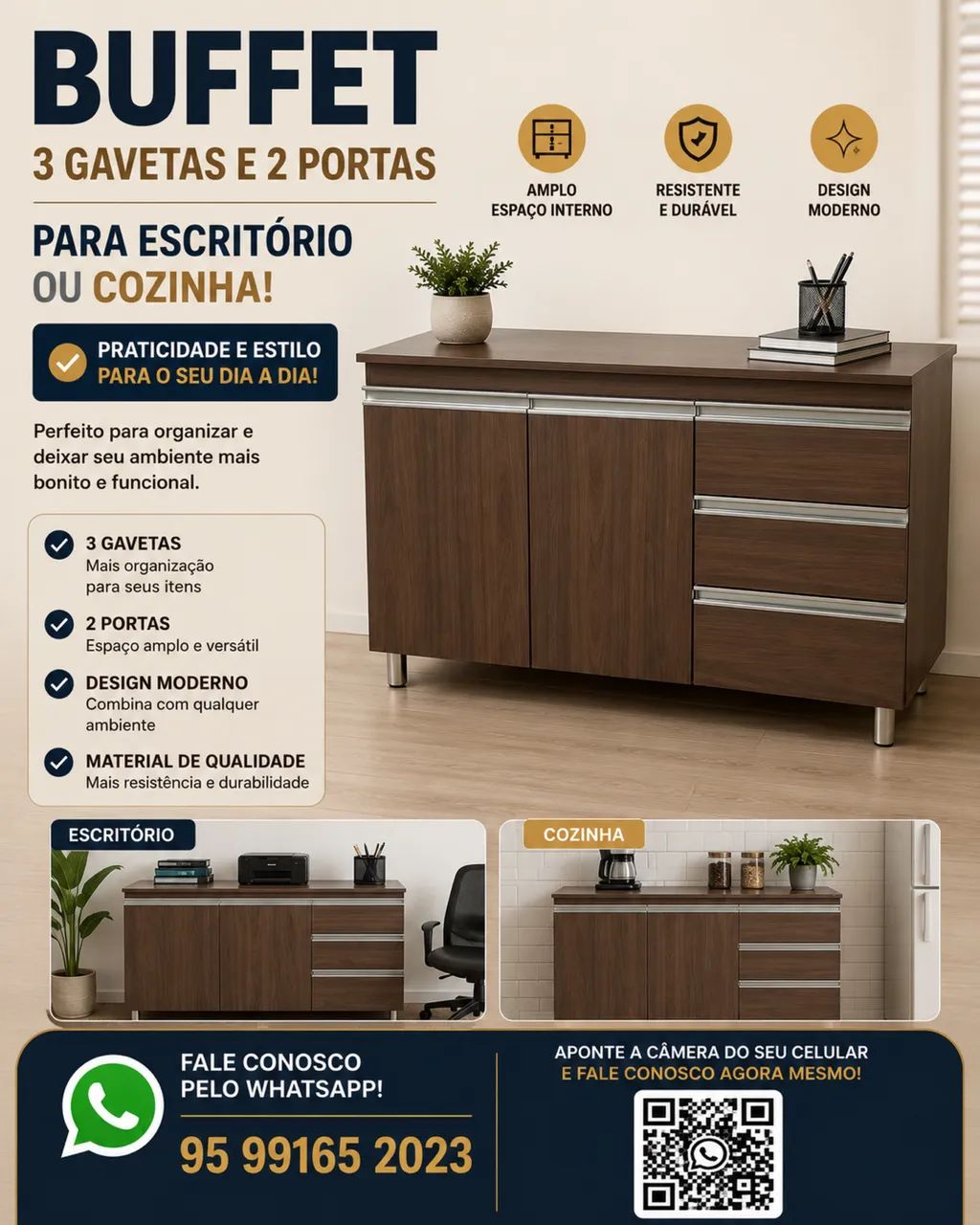 Cômoda de escritório ou cozinha  - Foto 2