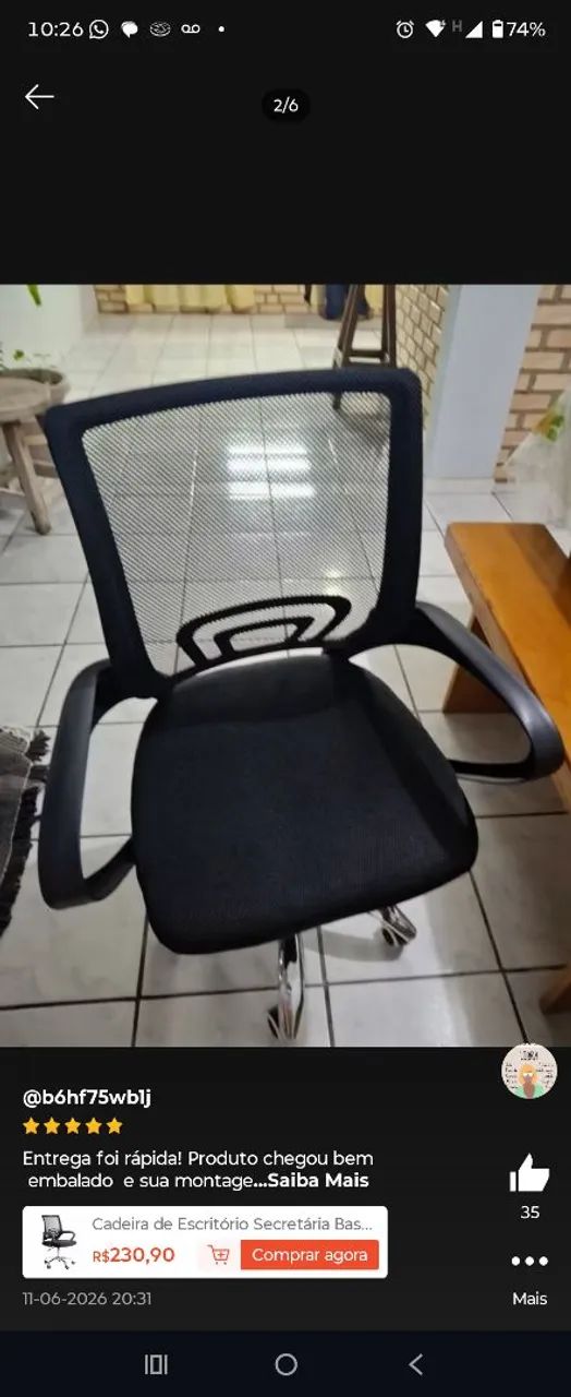 cadeira escritório  - Foto 5