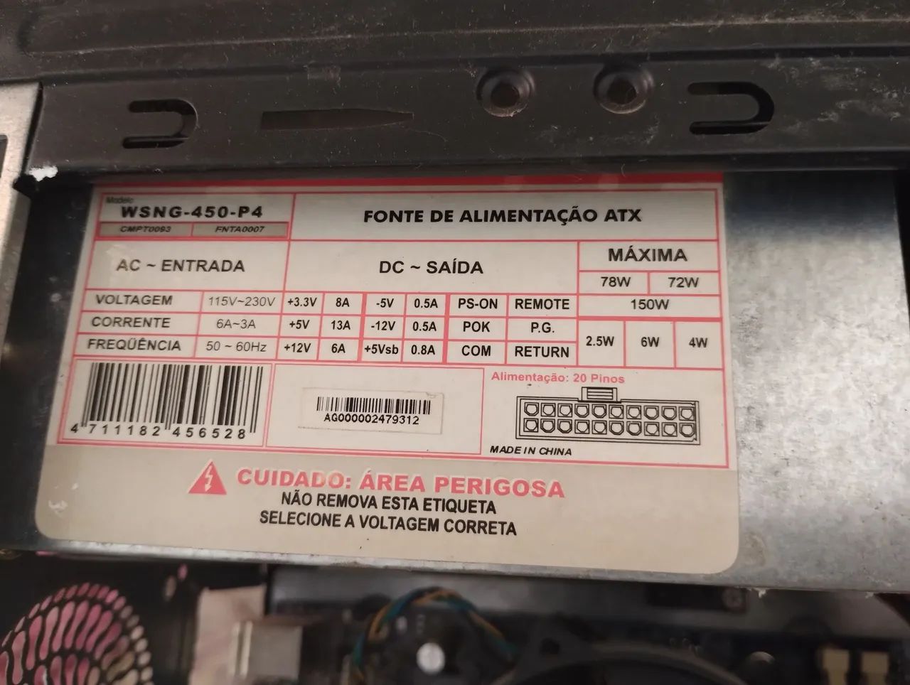Fonte de alimentação Atx