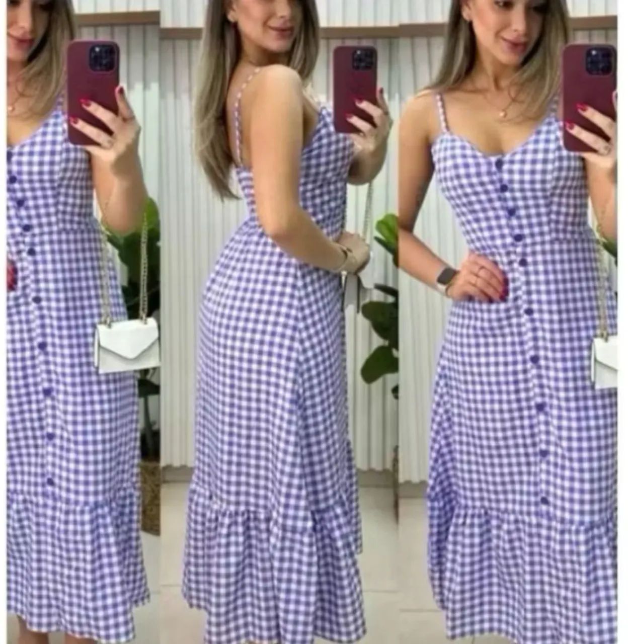 Vestido quadriculado  - Foto 3