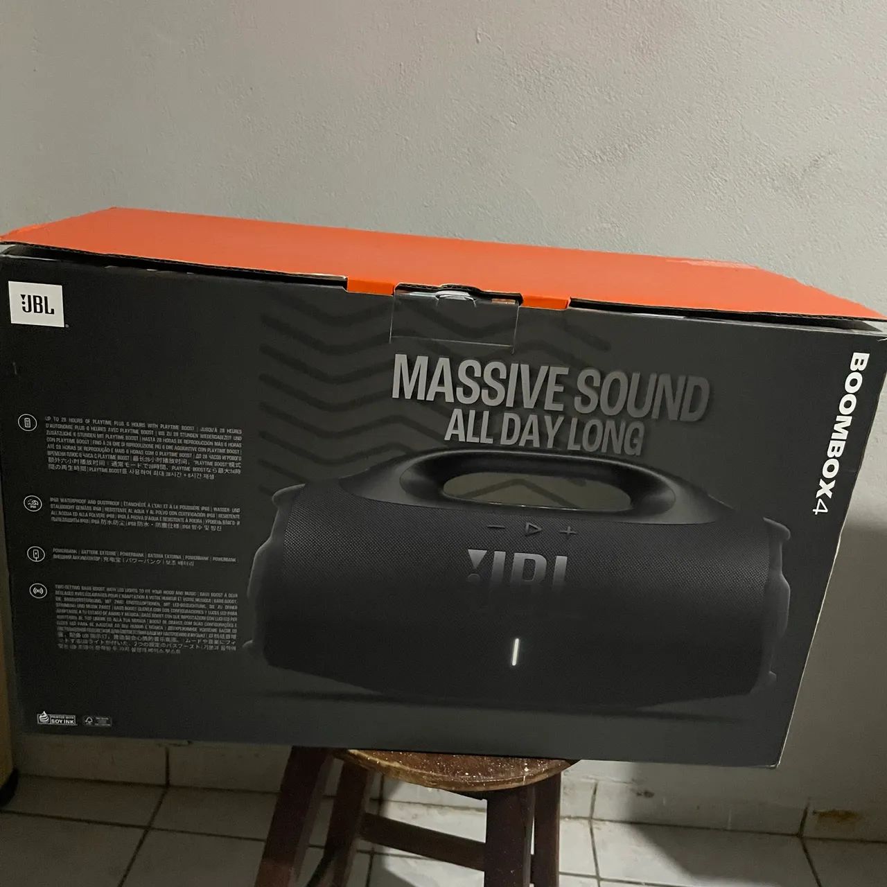 Caixa de som boobox 4 jbl - preta - Foto 2