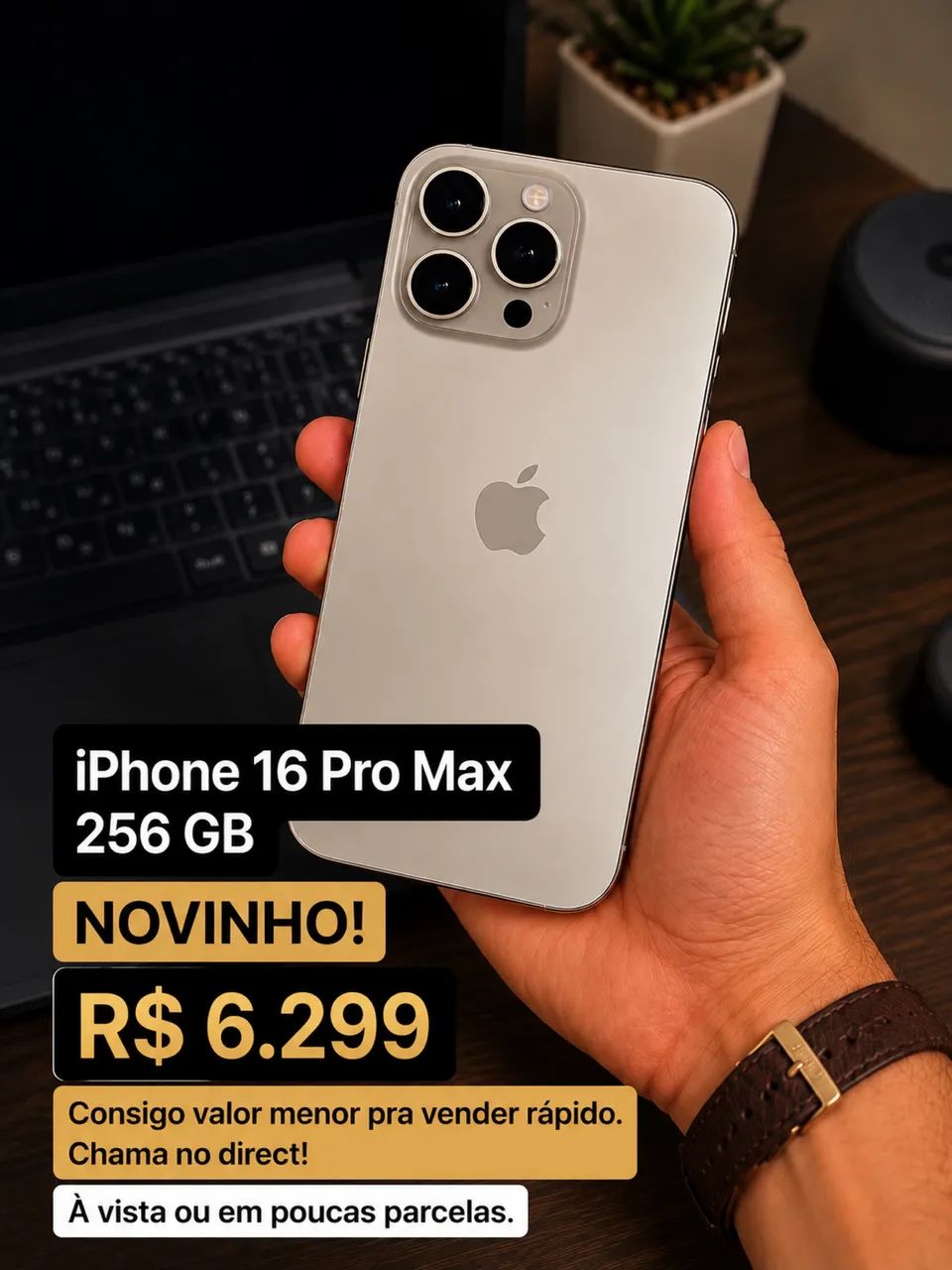 iPhone 15 Pro Max e um 16 Pro Max abaixo do preço meu de uso pessoal - Foto 2