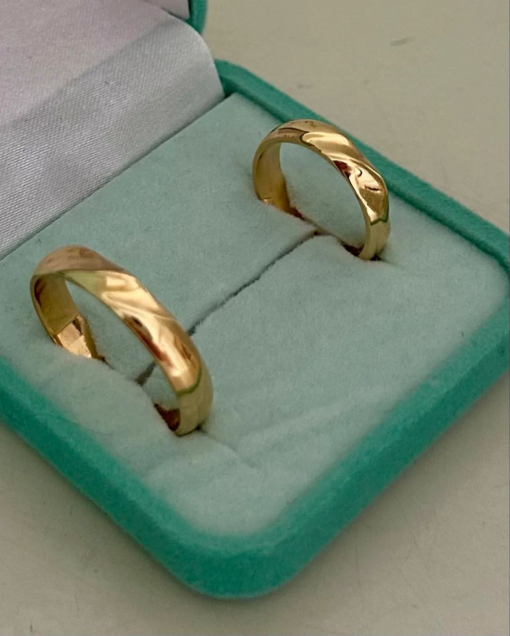 Par de aliança ouro 18k - Foto 2