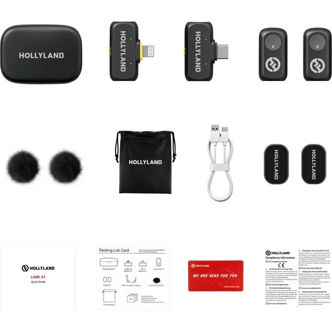 Microfone lapela Hollyland Lark A1 COMBO - USB-C e Lightning (iPhone e Android) - Foto 4