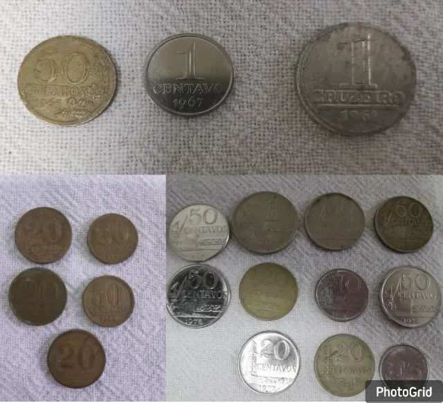 Lote com +70 moedas antigas Brasil e internacionais - coleção - Foto 2