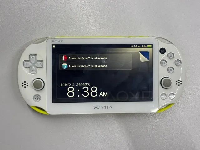 PS Vita Slim Verde Lima / Branco Original (PCH-2000) - Consoles de
