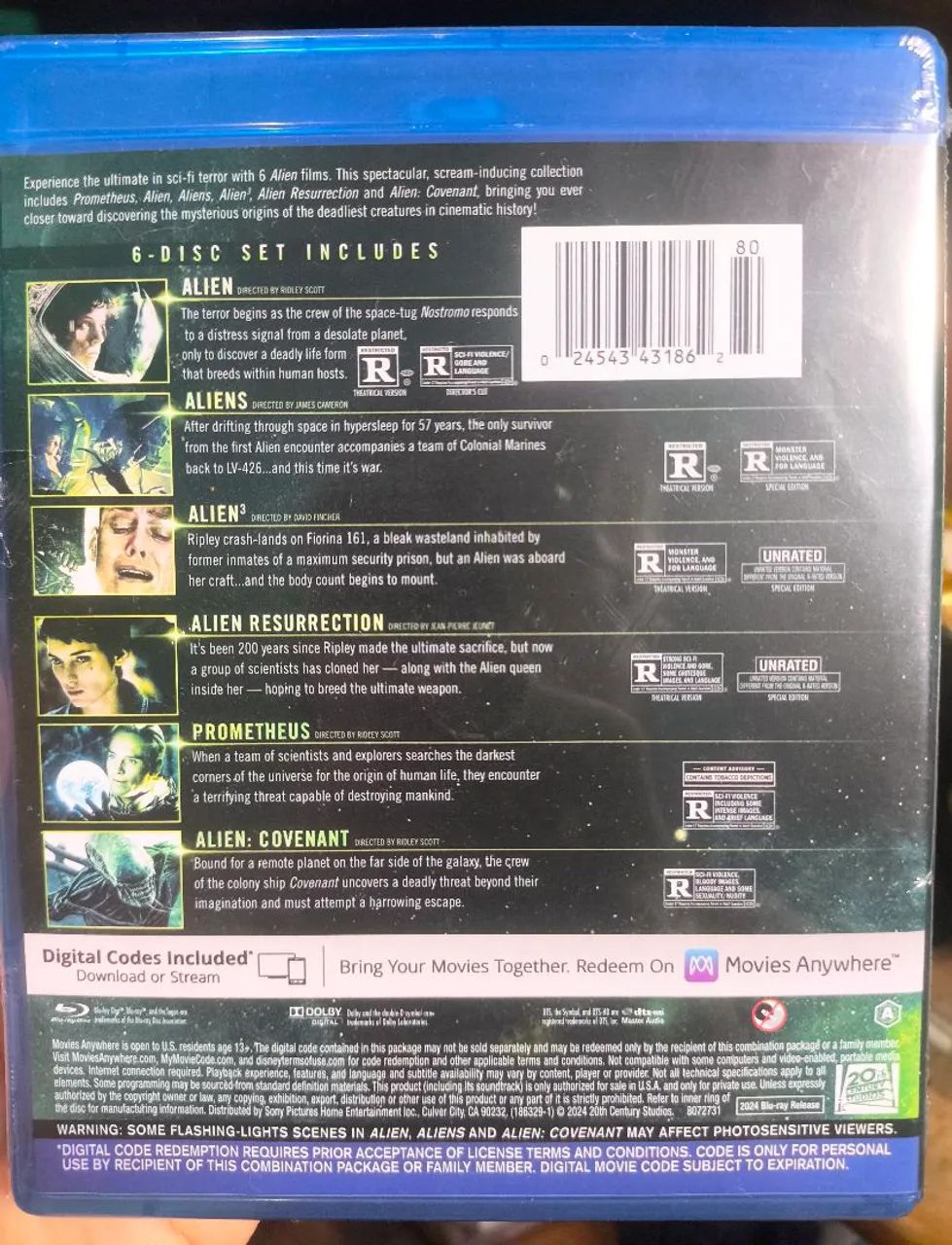 Box Alien 6-Film Dvd Blu-Ray + Código Digital - Foto 2