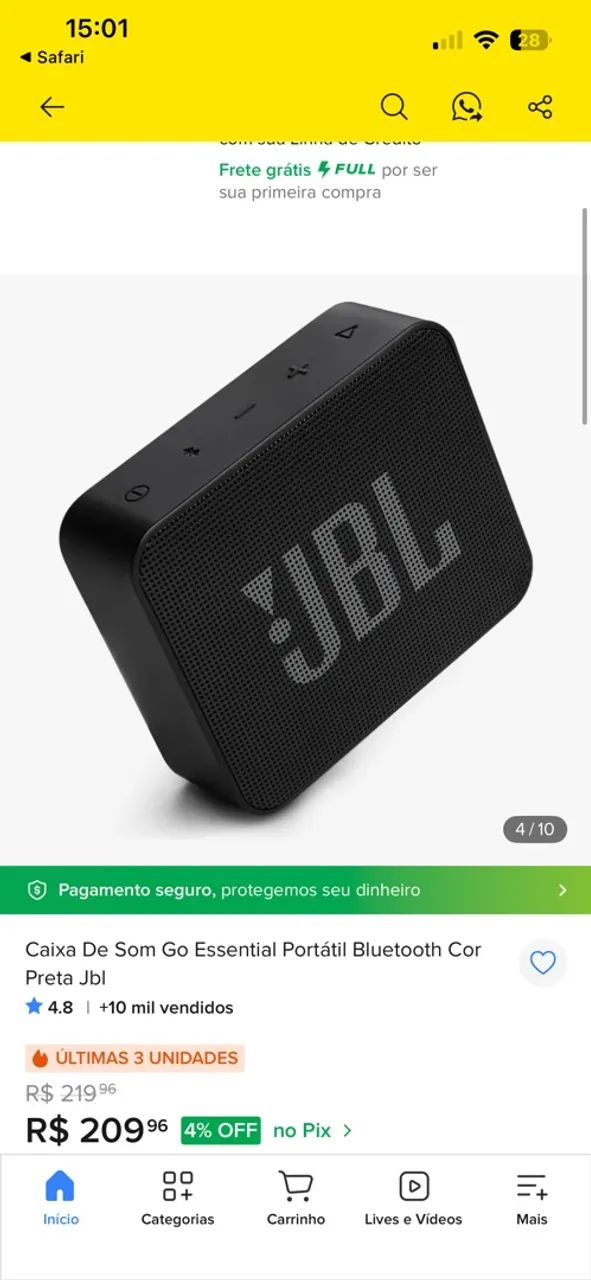 Caixinha jbl go essential - Foto 4