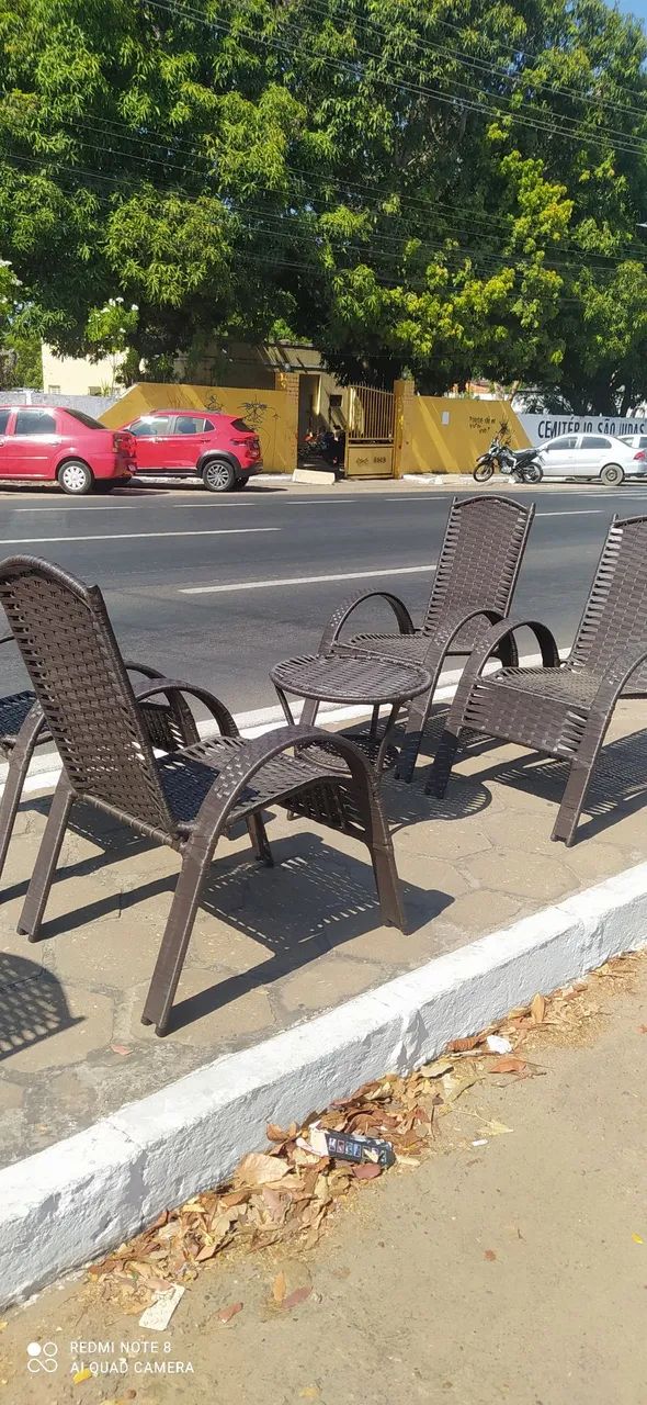 Conjunto cadeiras de fibra 