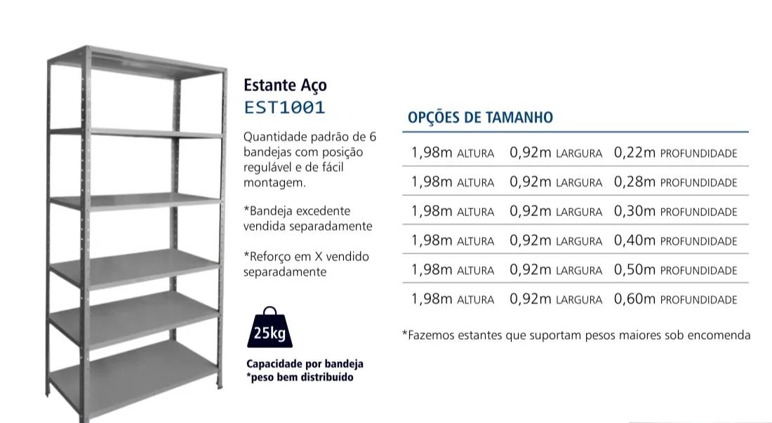 Estante de aço 
