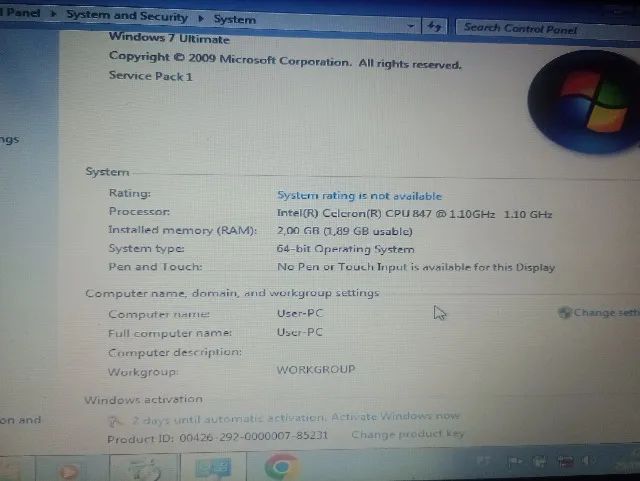 Notebook CCE Ultra Thin U25 funcionando - Foto 2