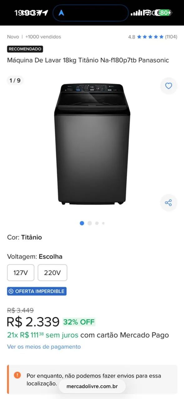 Lavadora 18kg Panassonic - Foto 3