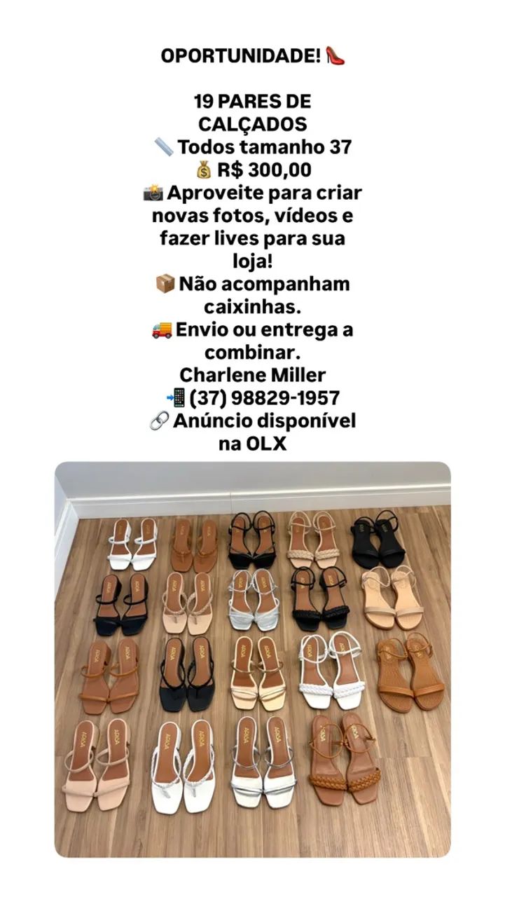 19 Pares Calçados Arisa Novos! Tam.37 - Foto 5