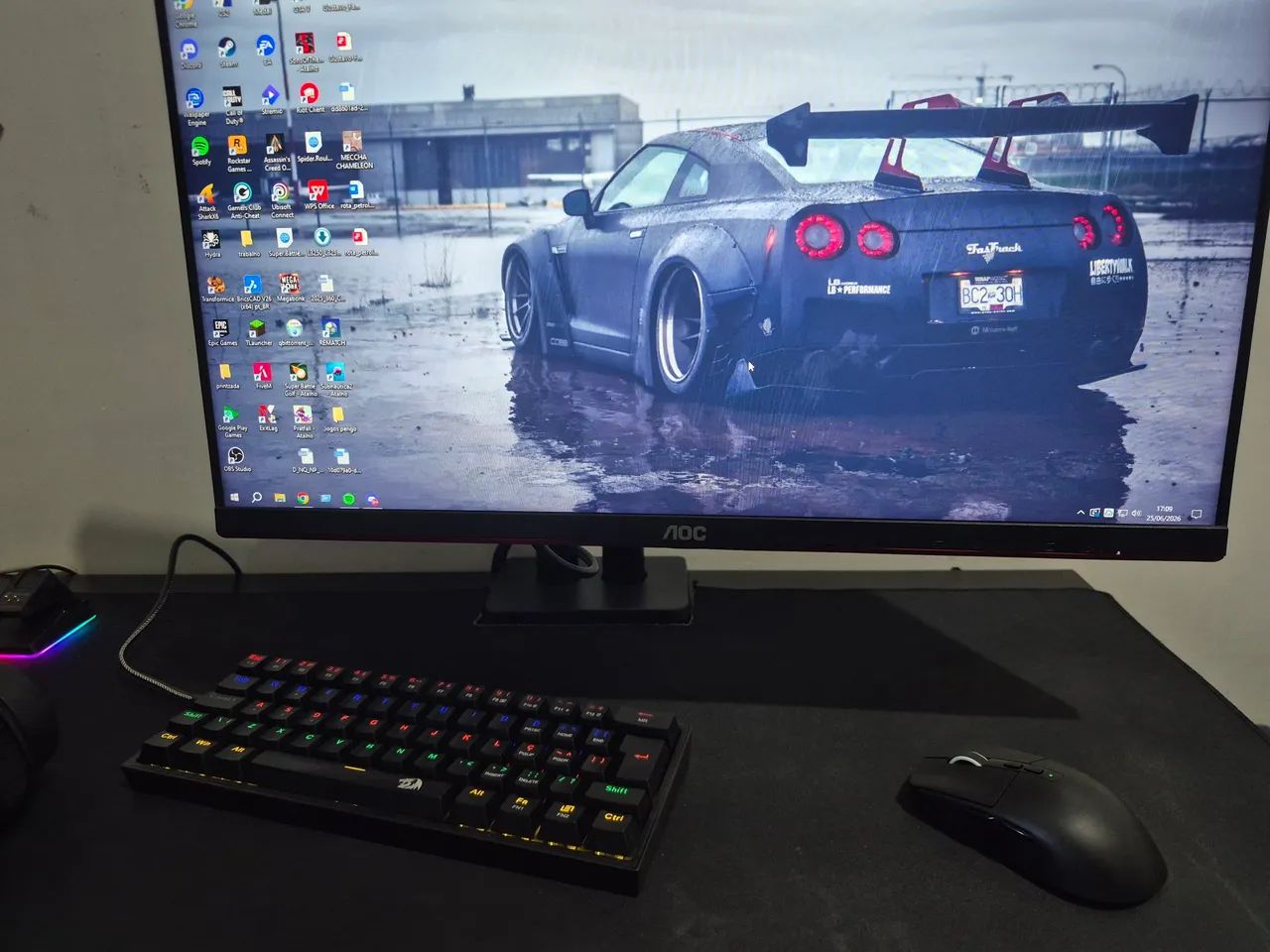 Para sair rápido - PC GAMER - RYZEN 5 - RX 6600 - ACOMPANHA PERIFÉRICOS E MONITOR  - Foto 3