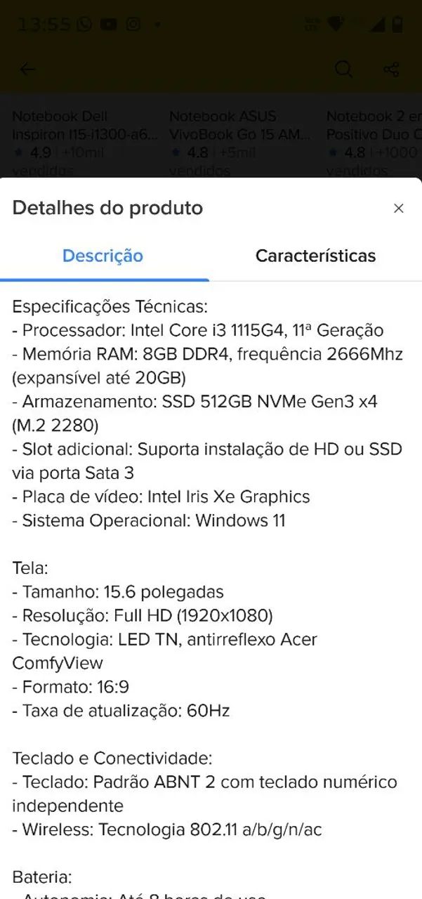 Notebook Acer  - Foto 3
