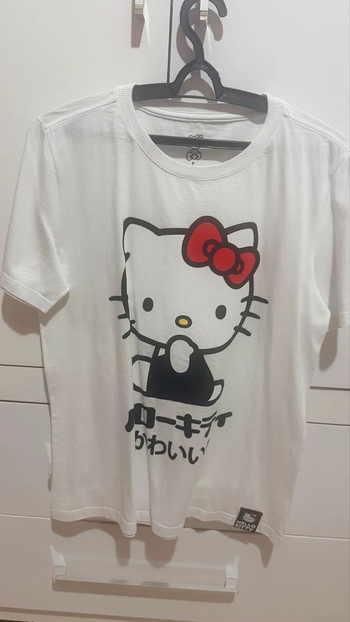 Camiseta Branca Hello Kitty Tamanho P
