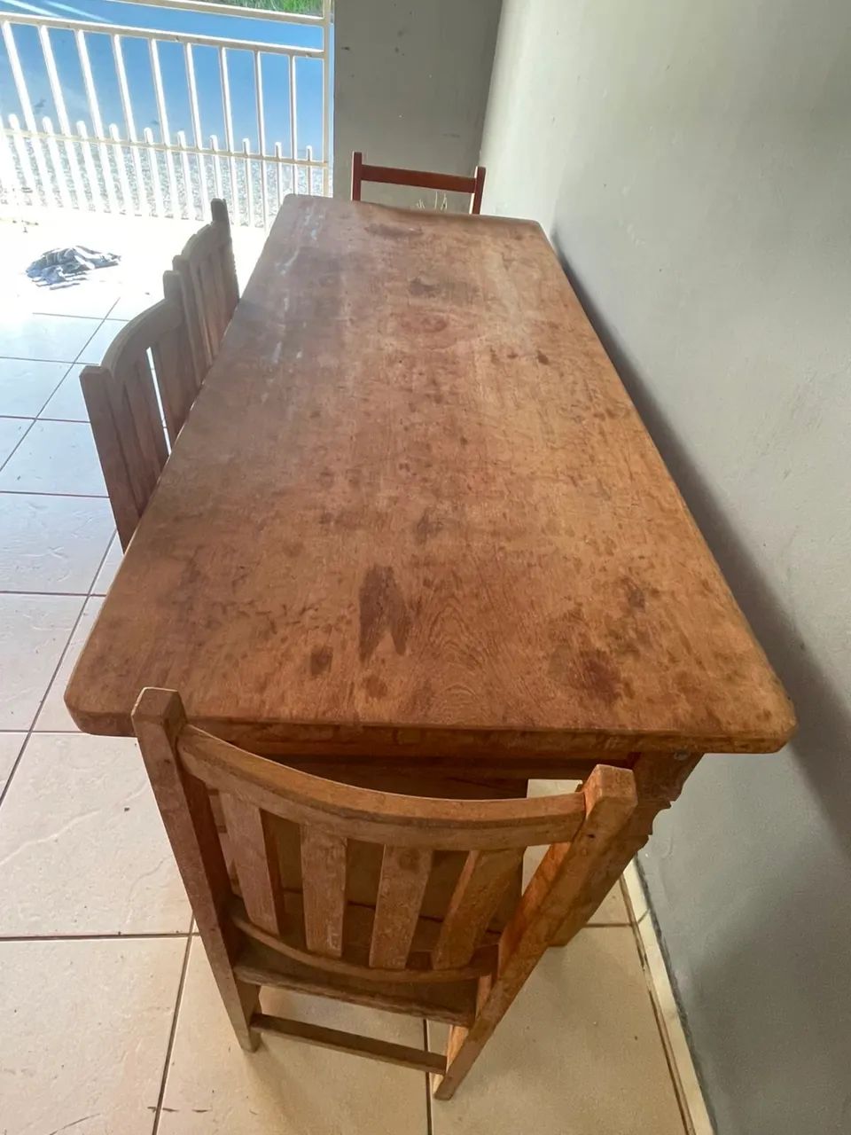 Mesa 8 cadeiras madeira maciça  - Foto 3