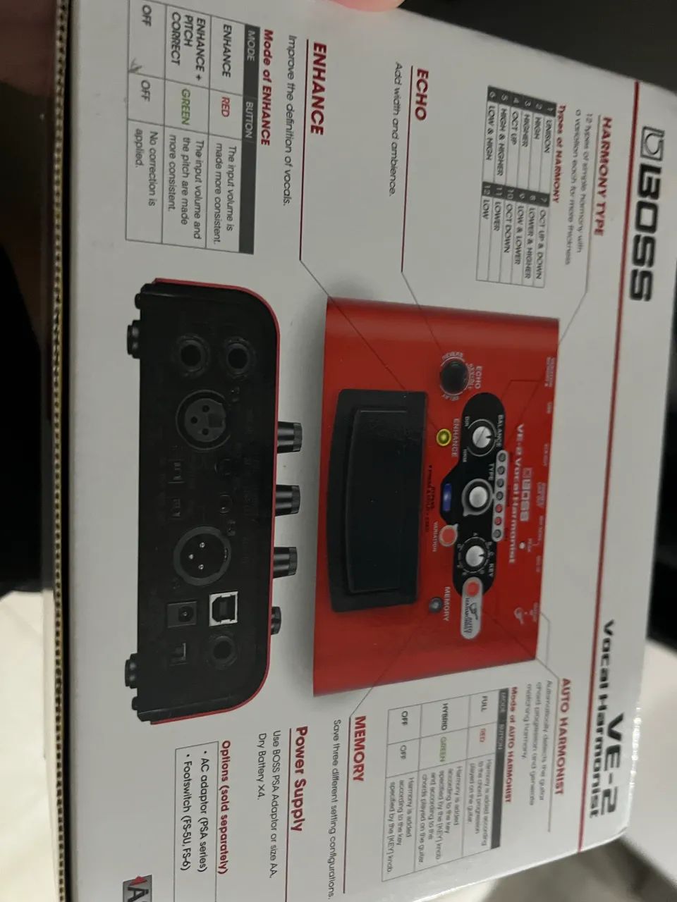 Boss Vocal Effects Vocal Harmonist VE-2 - Foto 2