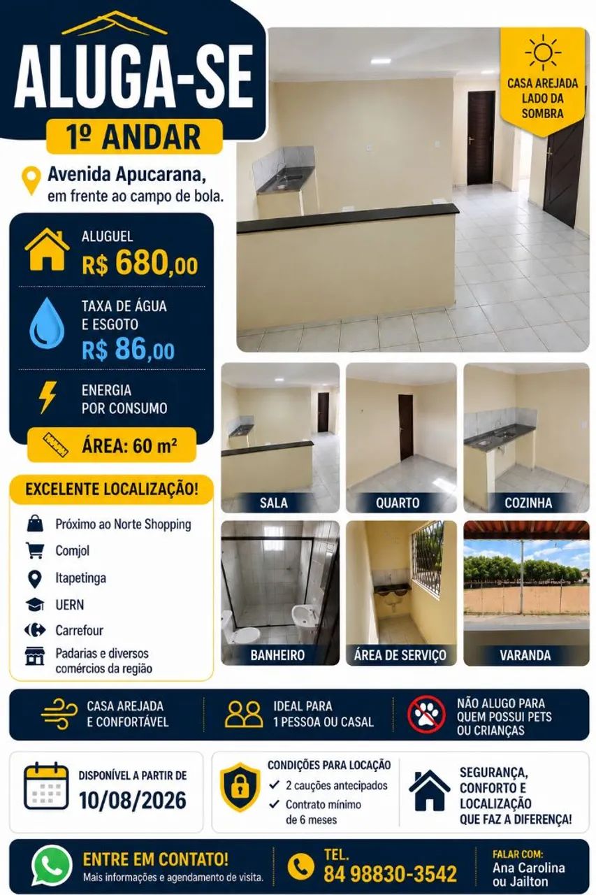 ALUGA-SE - 1º ANDAR
