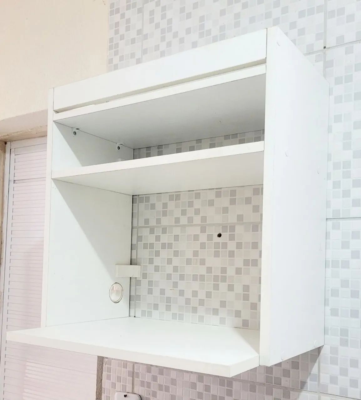 Móvel para micro-ondas em MDF Branco. - Foto 4