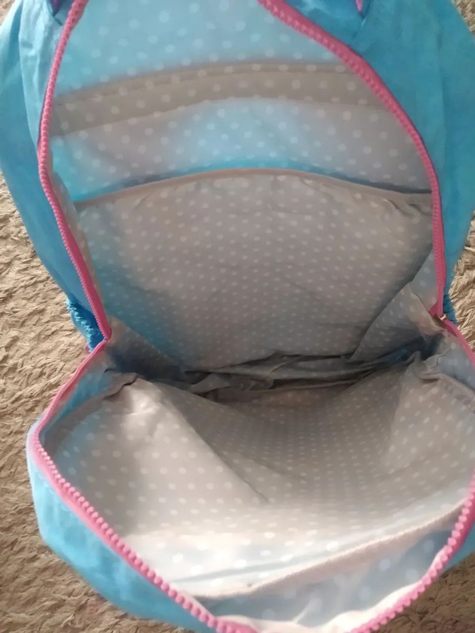 Mochila grande impermeável nova azul  - Foto 3