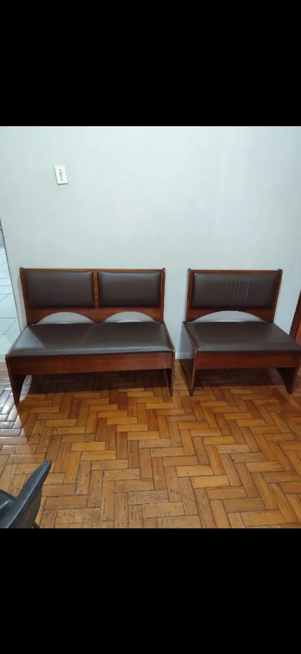 Banco baú em madeira (2 bancos)