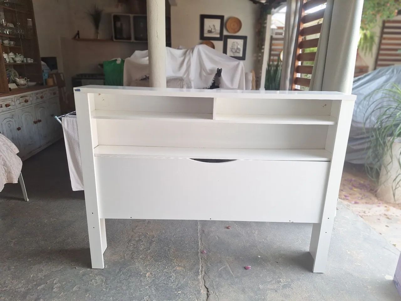 Cabeceira de cama de casal tamanho normal 