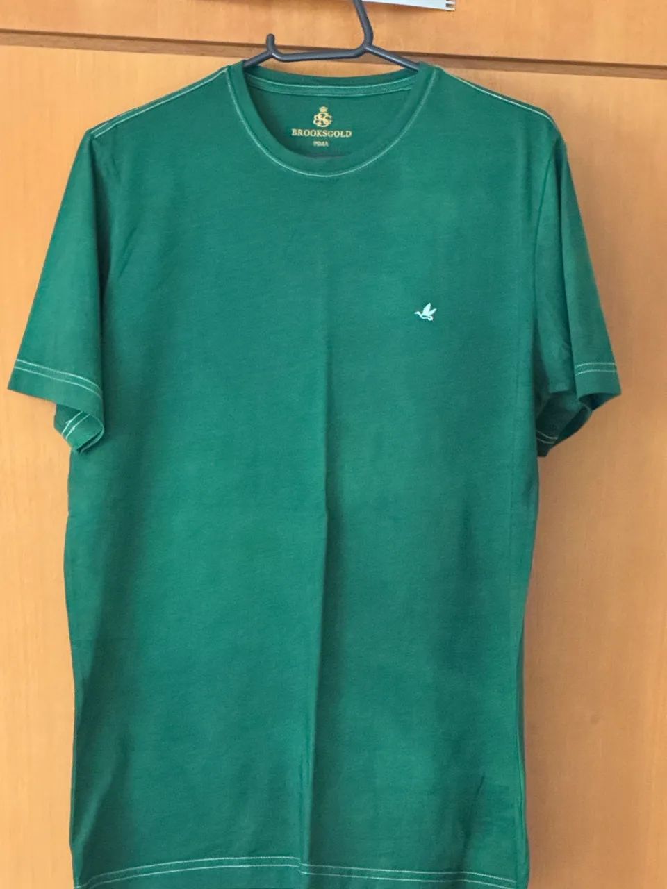 Tshirt Brooksfield gola careca verde M - Foto 2