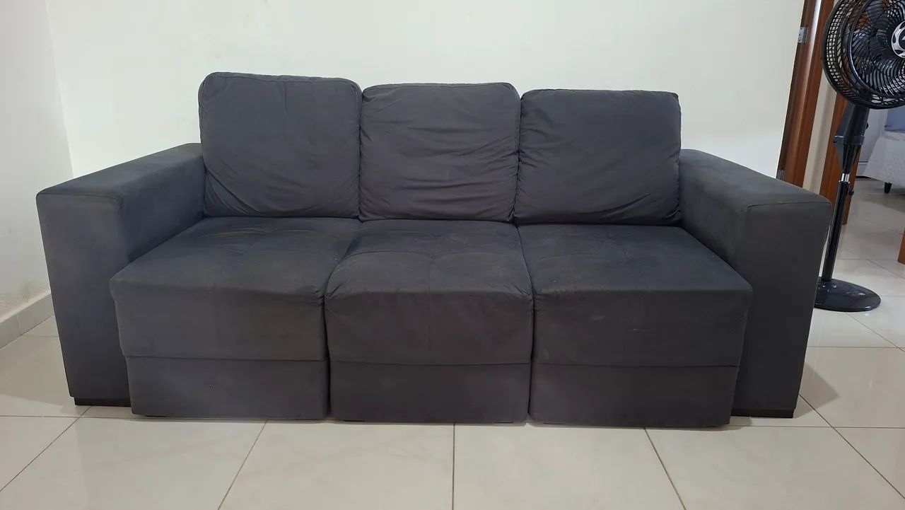 Sofá Retrátil (acompanha 3 almofadas como na imagem) - Foto 4