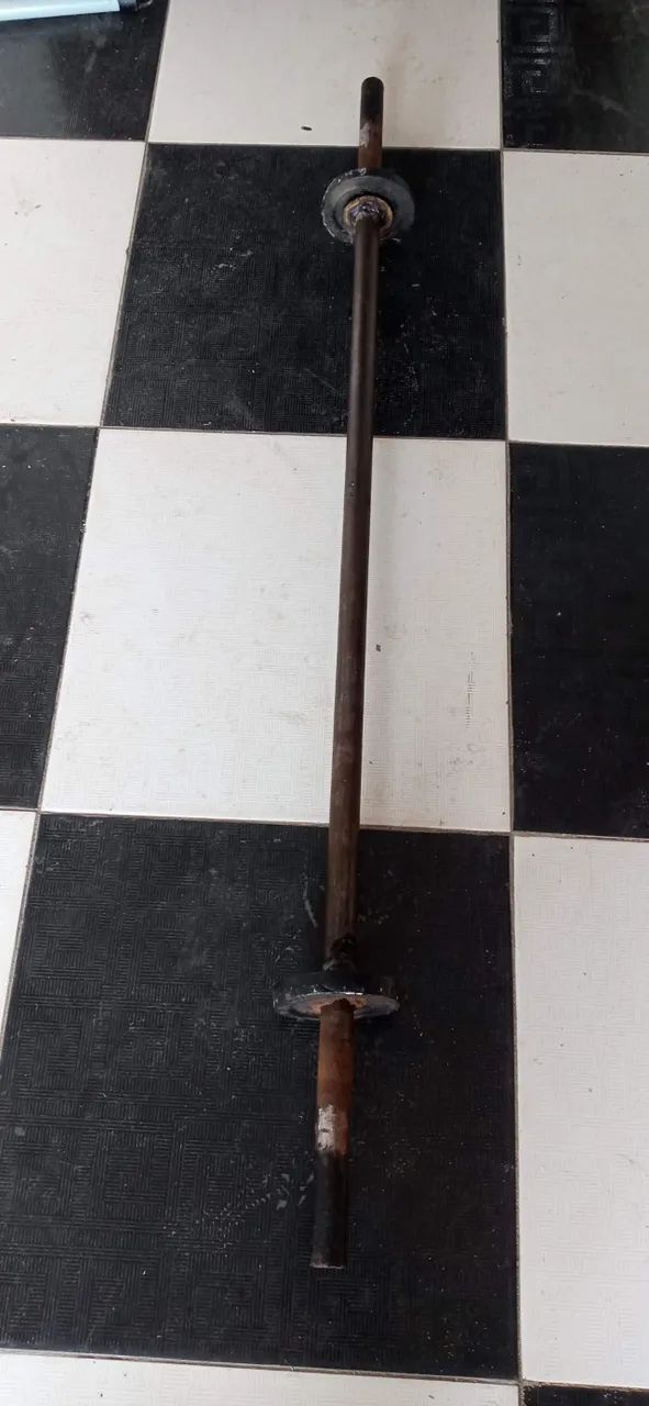 barra musculação reta