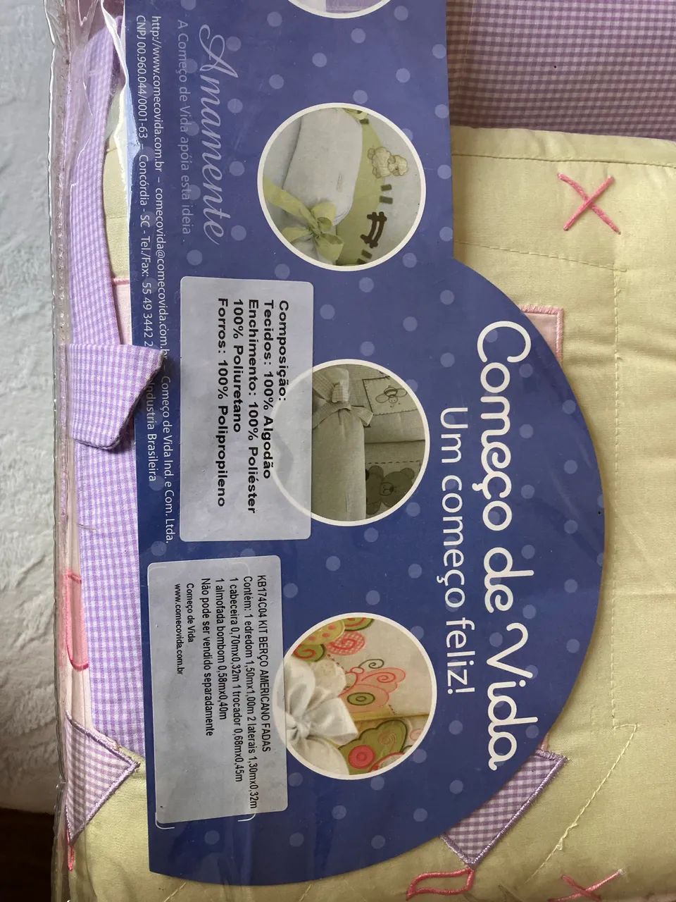 Kit berço americano fadas marca começo de vida.
