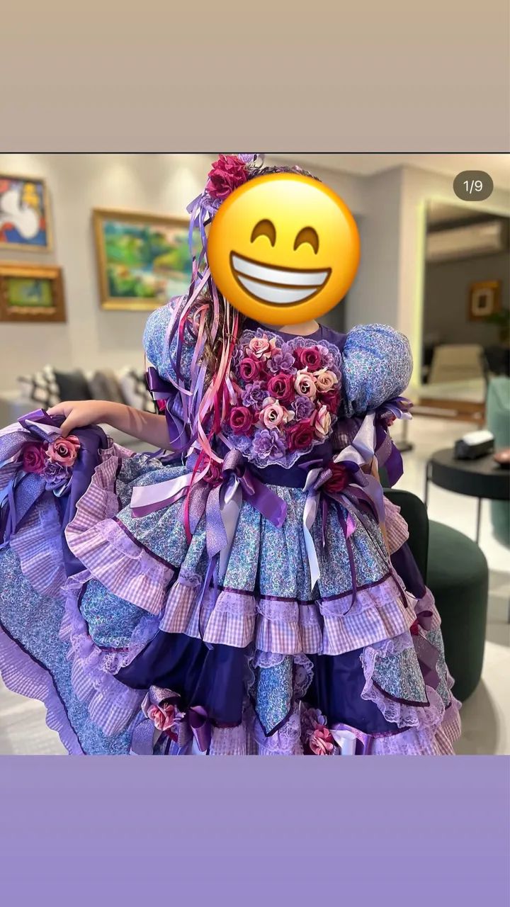 Vestido junino menina de 8 a 10 - Foto 2