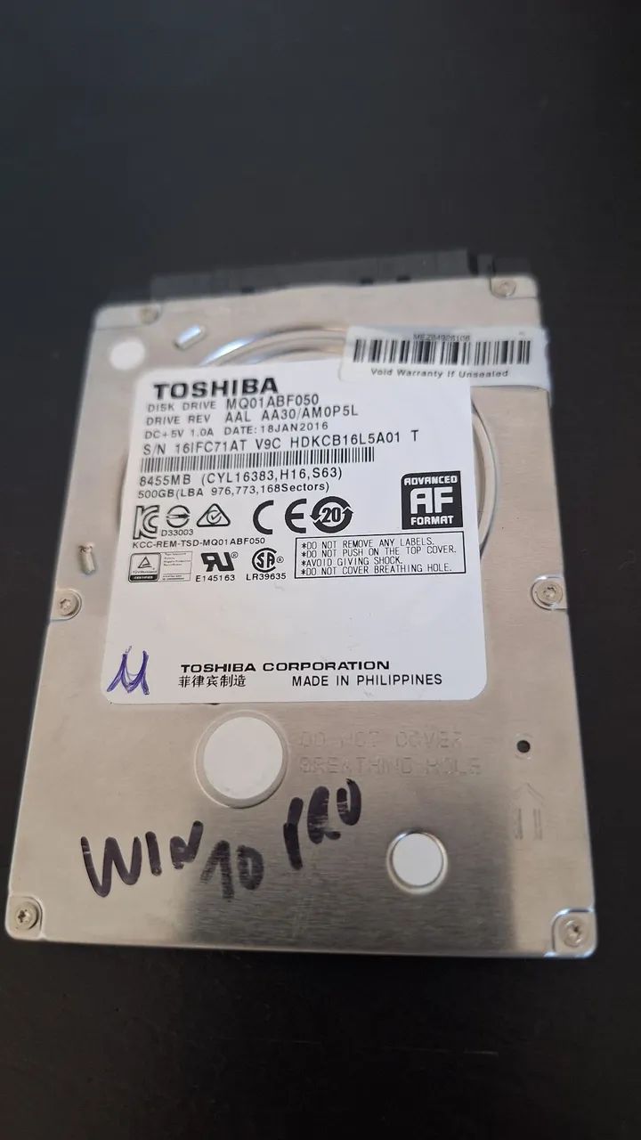 HD 500 gb Toshiba 