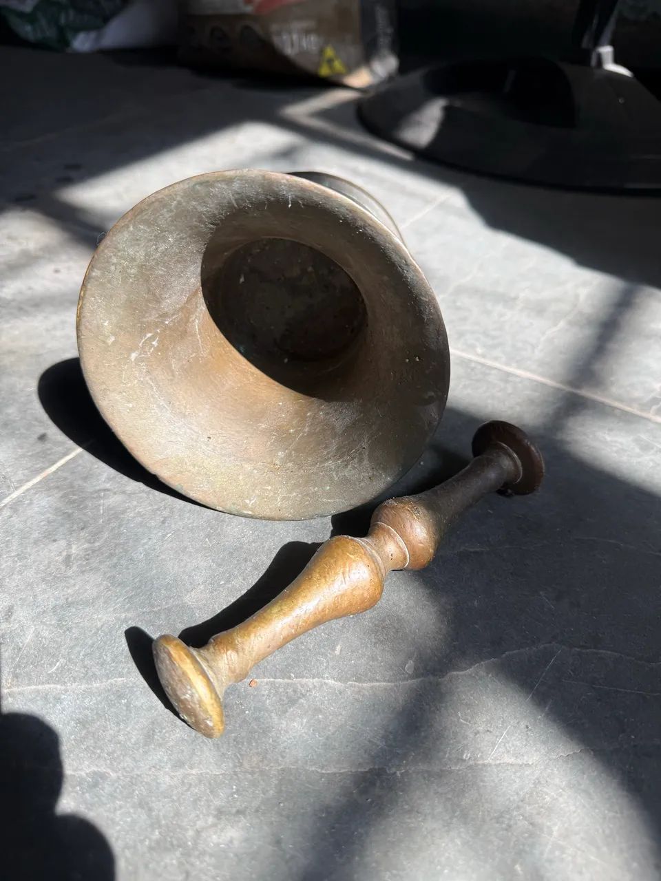 Pilão de bronze antigo  - Foto 2