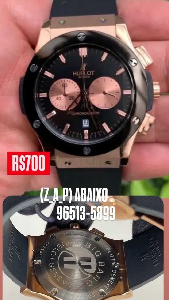 Relógio HUBLOT CHROGRAPH MULTIFUNCIONAL ROSE GOLD - Foto 2