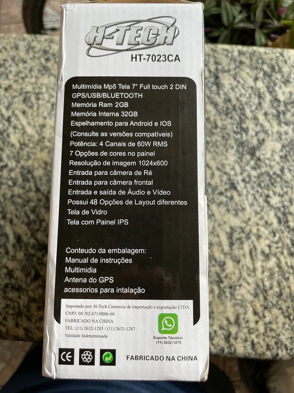 Multimídia Android 7 pol. 2GB RAM 32GB MEM. (Com AndroidAuto  e Carplay) H-TECH 7023CA - Foto 2
