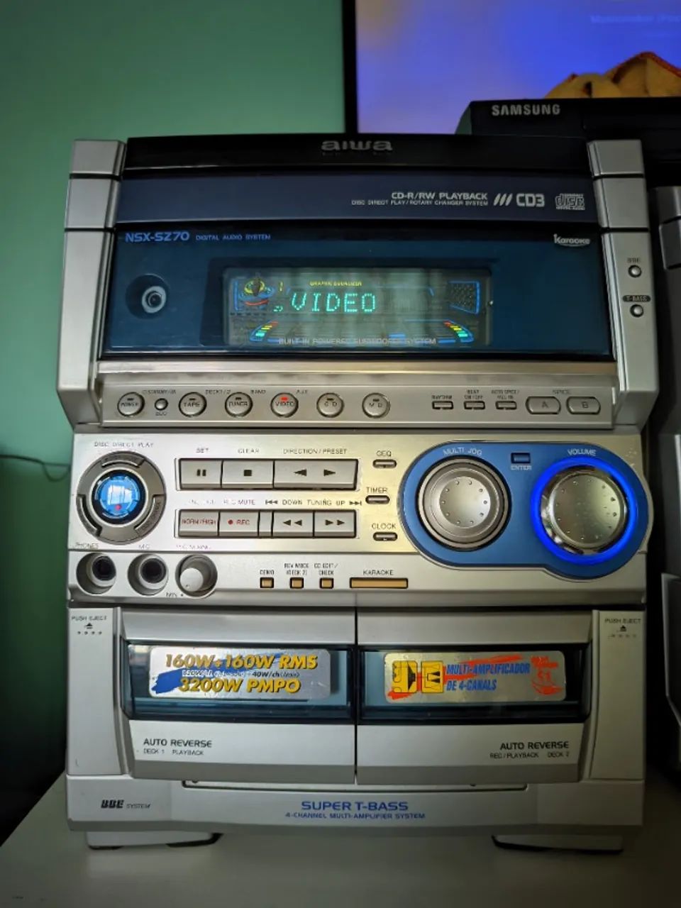 Mini System Aiwa S70 ( retirada de peças ou reparo) - Foto 2