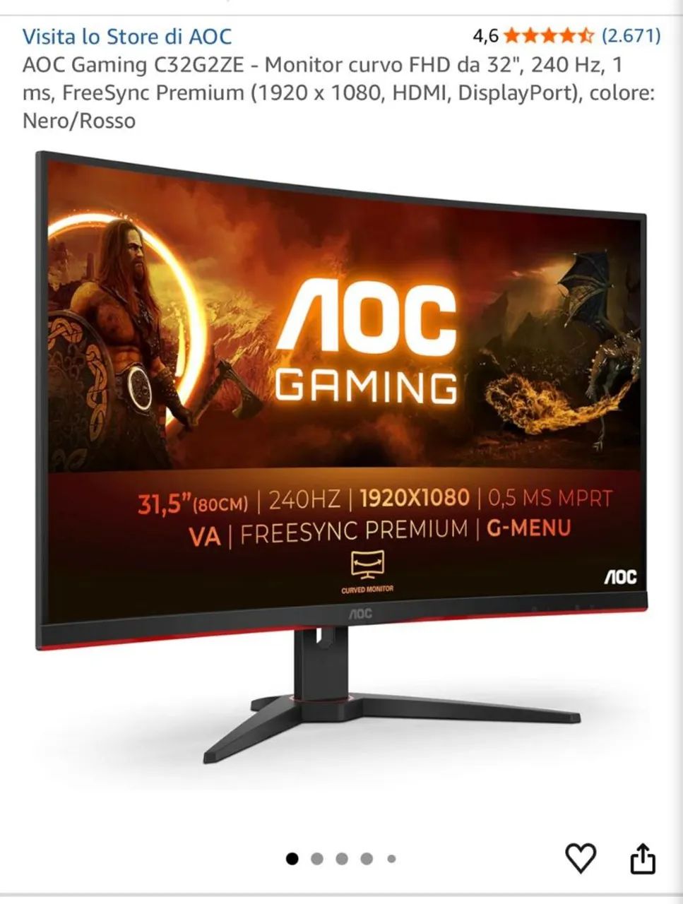 Monitor Gamer AOC 32" - Foto 3