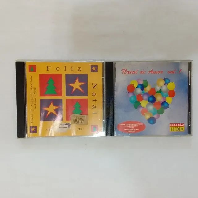 Lote Com 2 CDS Usado Antigo De Músicas Natalinas