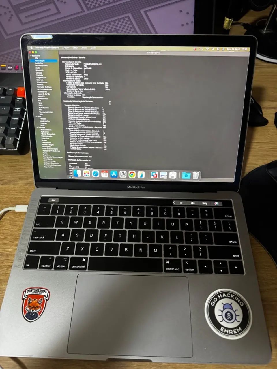 MacBook Pro 13" de 2019 (modelo A2159, "Two Thunderbolt 3 ports") 