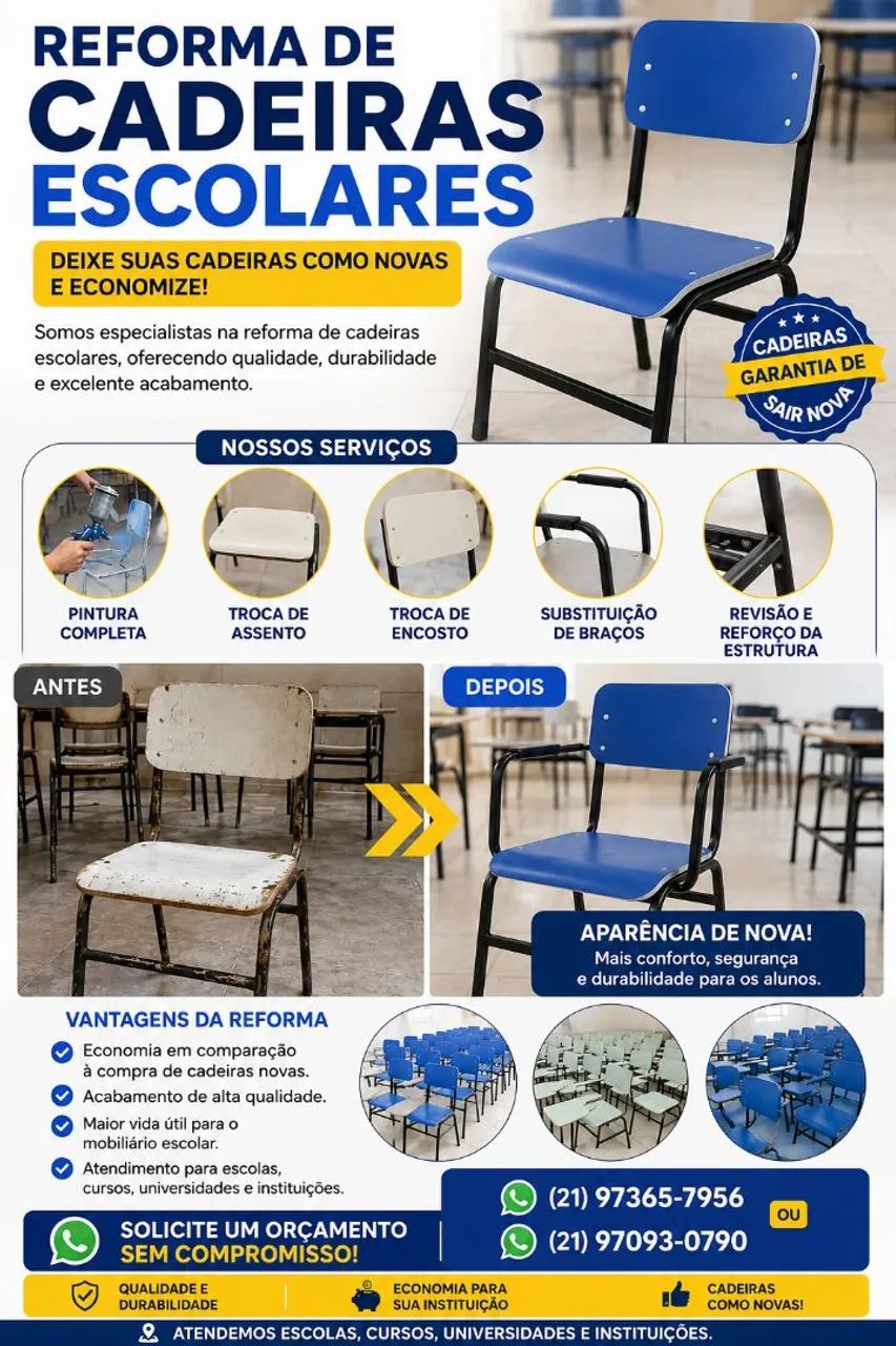 REFORMA DE CADEIRA ESCOLAR 