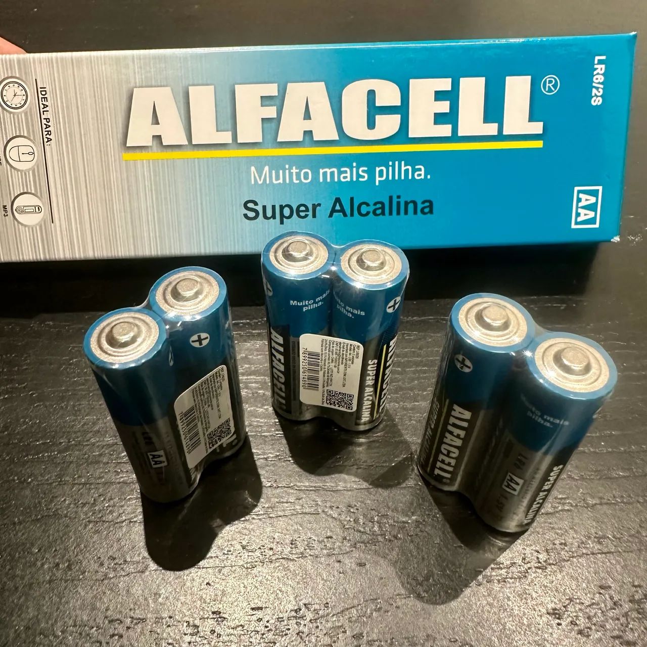 Pilhas alcalina AAA e AA 