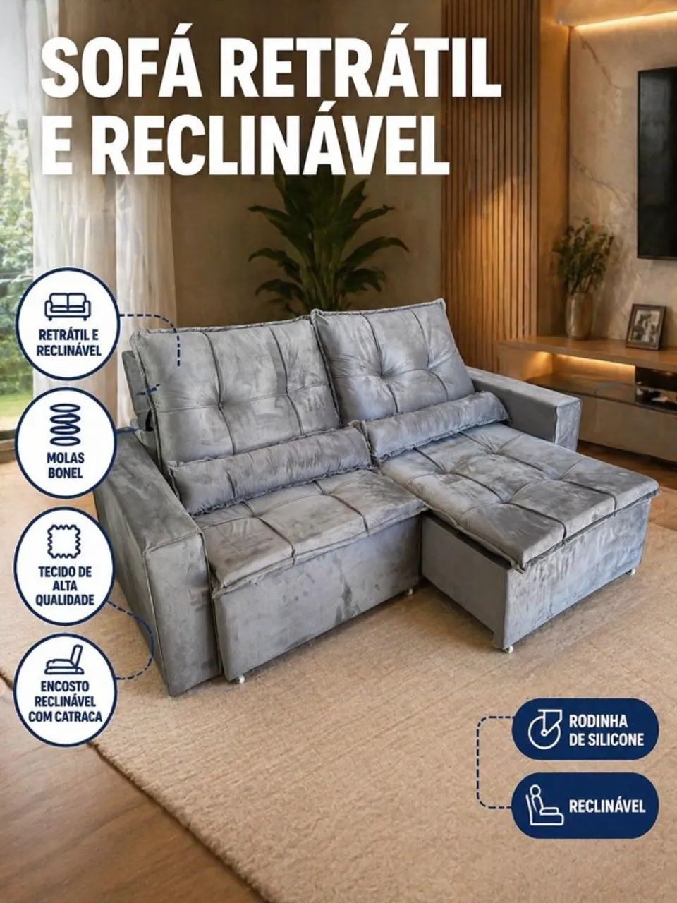 sofá retratil - Foto 2