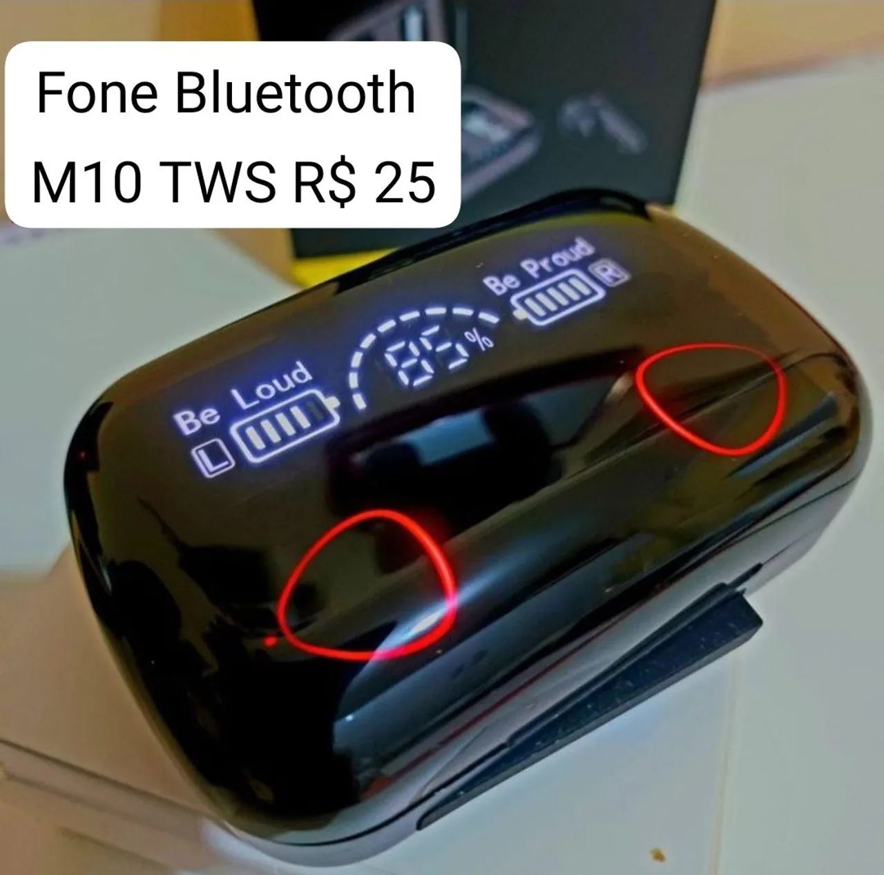 Fone bluetooth M10 TWS R$ 25 - Foto 5